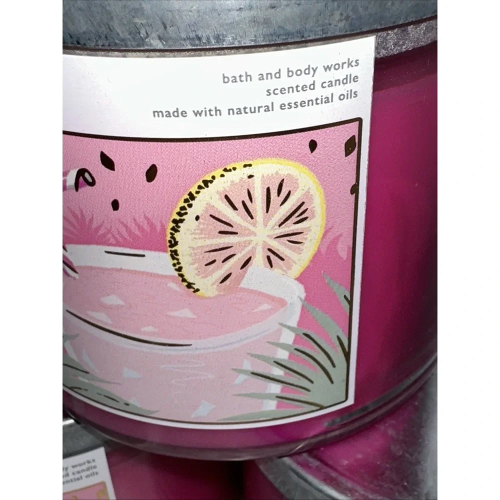 Bath & Body Works Pink Lemonade 3-Wick Scented Candle 14.5oz Essential Oils